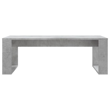Măsuță de cafea, gri beton, 102x50x35 cm, lemn prelucrat - Img 4