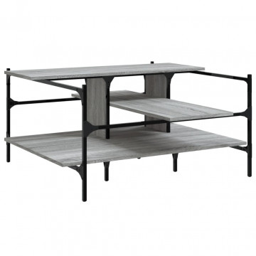 Măsuță de cafea gri sonoma 100x100x48,5 cm lemn prelucrat - Img 2