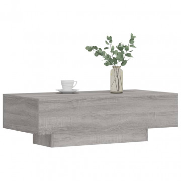 Măsuță de cafea, gri sonoma, 100x49,5x31 cm, lemn prelucrat - Img 3