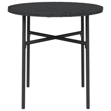 Măsuță de ceai, negru, 45 cm, poliratan - Img 3