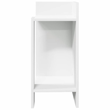 Mese laterale 2 buc cu raft alb 25,5x27x60 cm - Img 4