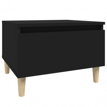 Mese laterale, 2 buc., negru, 50x46x35 cm, lemn compozit - Img 6