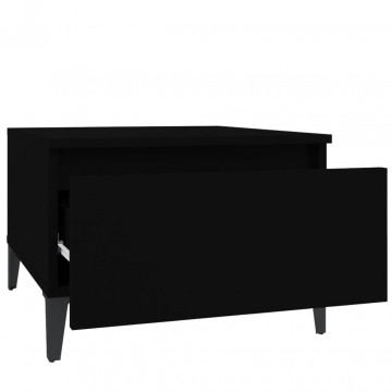 Mese laterale, 2 buc., negru, 50x46x35 cm, lemn compozit - Img 7