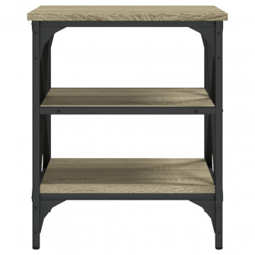 Mese laterale 2 buc. stejar sonoma 40x42x50 cm lemn compozit - Img 5