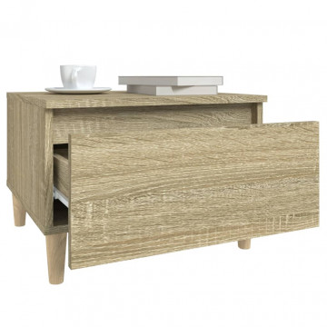 Mese laterale 2 buc. stejar sonoma 50x46x35 cm lemn compozit - Img 5