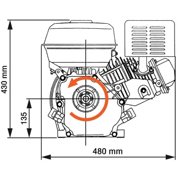 Motor pe benzină, negru, 15 CP, 11 kW - Img 6