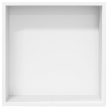 Nișă de duș, alb mat, 32x32x9 cm, oțel inoxidabil - Img 4