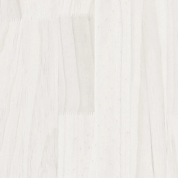 Noptieră, alb, 40x29,5x64 cm, lemn masiv de pin - Img 5