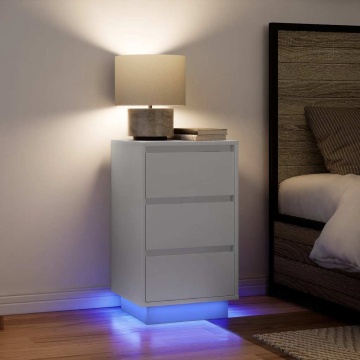 Noptiera cu lumini LED alb 38x34x65 cm - Img 1