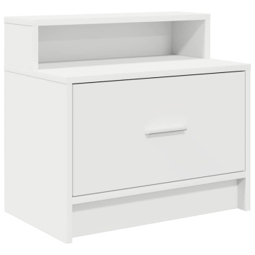 Noptiera cu sertar alb 51x31x47 cm - Img 2