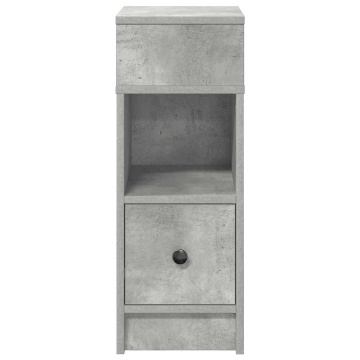 Noptiera cu sertar gri beton 25x31x66 cm - Img 4