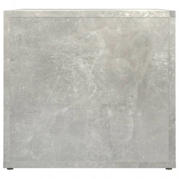 Noptieră, gri beton, 41x40x36 cm, lemn compozit - Img 5