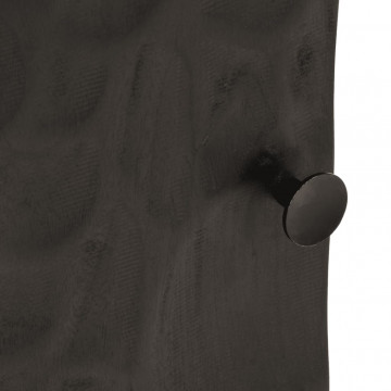 Noptieră, neagră, 40x30x50 cm, lemn masiv de mango și fier - Img 6
