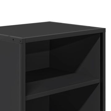 Noptiera neagra 40x31x50 cm lemn prelucrat si metal - Img 7