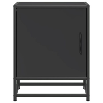 Noptiera neagra 40x31x50 cm lemn prelucrat si metal - Img 8