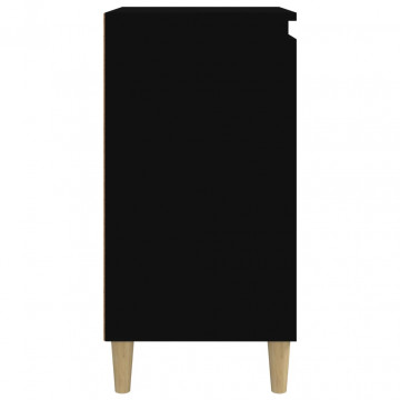 Noptieră, negru, 40x35x70 cm, lemn prelucrat - Img 6
