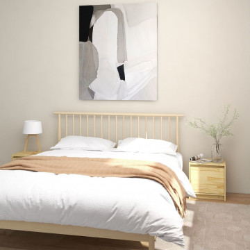 Noptiere, 2 buc., 40x30,5x40 cm, lemn masiv de pin - Img 1