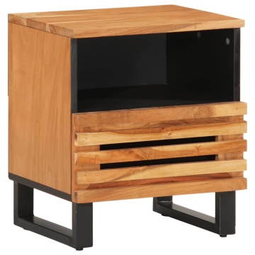 Noptiere, 2 buc., 40x33x46 cm, lemn masiv de acacia - Img 2