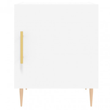 Noptiere, 2 buc., alb, 40x40x50 cm, lemn compozit - Img 5
