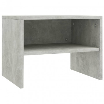 Noptiere, 2 buc., gri beton, 40 x 30 x 30 cm, PAL - Img 3