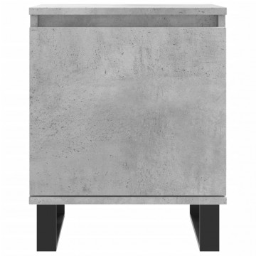 Noptiere, 2 buc., gri beton, 40x30x50 cm, lemn compozit - Img 8