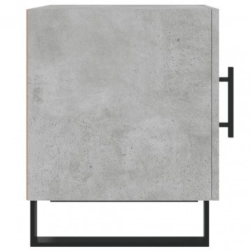 Noptiere, 2 buc., gri beton, 40x40x50 cm, lemn compozit - Img 7