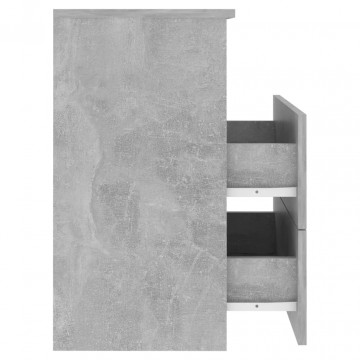 Noptiere, 2 buc, gri beton, 50x32x60 cm - Img 7