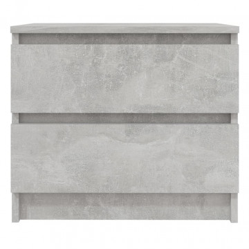 Noptiere, 2 buc., gri beton, 50x39x43,5 cm, PAL - Img 7