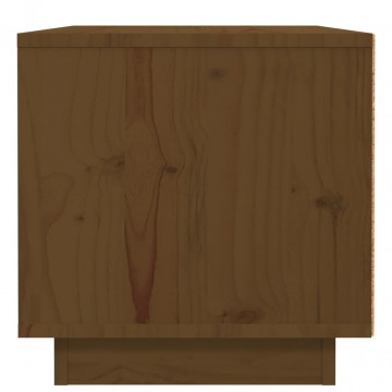 Noptiere, 2 buc, maro miere, 40x34x35 cm, lemn masiv de pin - Img 6