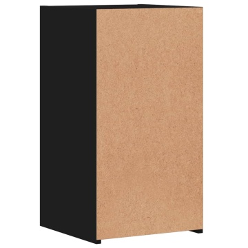 Noptiere, 2 buc., negru, 35x34x65 cm, lemn prelucrat - Img 7