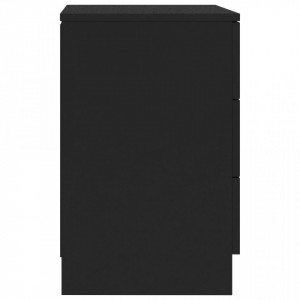 Noptiere, 2 buc., negru, 38 x 35 x 56 cm, PAL - Img 5