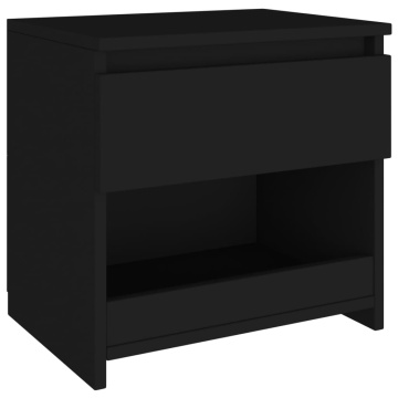 Noptiere, 2 buc., negru, 40x30x39 cm, PAL - Img 4