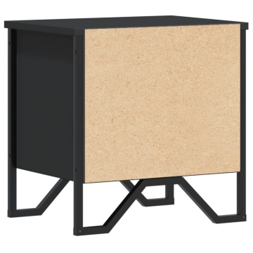 Noptiere, 2 buc., negru, 40x30x40 cm, lemn prelucrat - Img 6