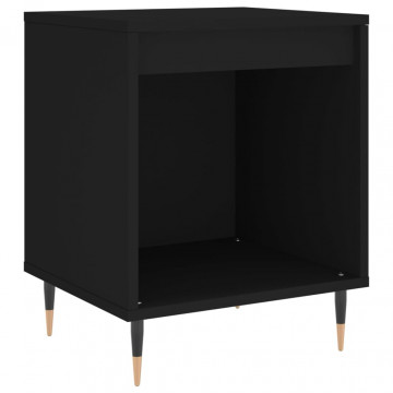 Noptiere, 2 buc., negru, 40x35x50 cm, lemn compozit - Img 4