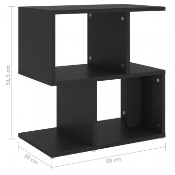 Noptiere, 2 buc., negru, 50x30x51,5 cm, PAL - Img 6