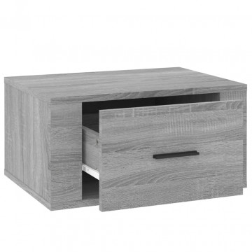 Noptiere de perete, 2 buc., gri sonoma, 50x36x25 cm - Img 7