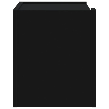 Noptiere de perete, 2 buc., negru, 45x30x35 cm - Img 5