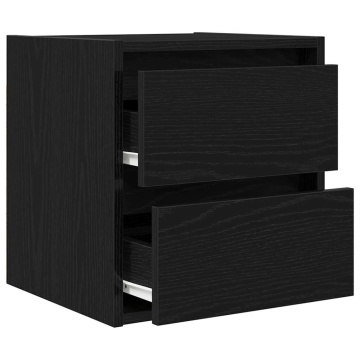 Noptiere de perete 2 buc Stejar negru 38x34x40 cm - Img 5