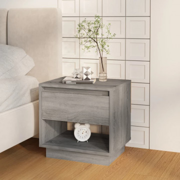 Noptiere, stejar gri sonoma, 2 buc., 45x34x44 cm, PAL - Img 3