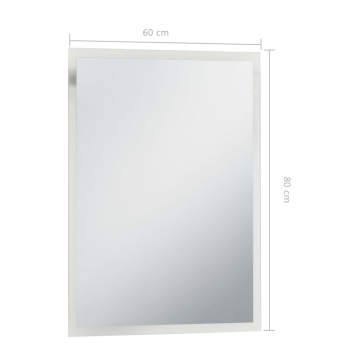 Oglindă cu LED de perete de baie, 60 x 80 cm - Img 10