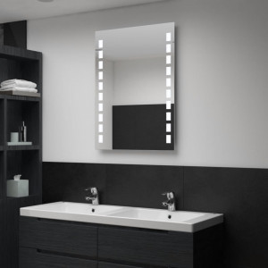 Oglindă cu LED de perete de baie, 60 x 80 cm - Img 1