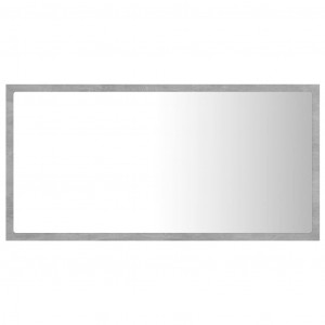 Oglindă de baie cu LED, gri beton, 80x8,5x37 cm, PAL - Img 6
