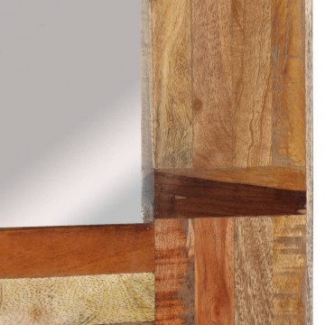 Oglindă de perete, 50x50 cm, lemn masiv reciclat - Img 4