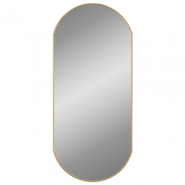 Oglindă de perete, auriu, 90x40 cm, ovală - Img 3