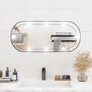Oglindă de perete cu lumini LED 35x80 cm oval sticlă - Img 1