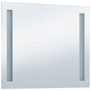 Oglindă de perete de baie cu LED, 80 x 60 cm - Img 3