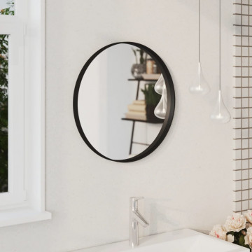 Oglindă de perete, negru, 50 cm - Img 1