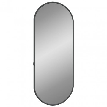 Oglindă de perete, negru, 50x20 cm, ovală - Img 2