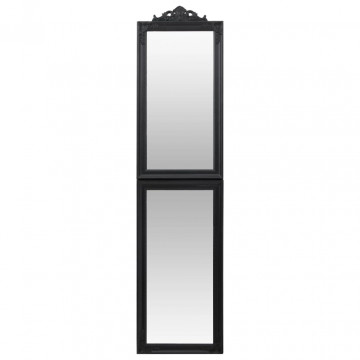 Oglindă de sine stătătoare, negru, 40x160 cm - Img 3