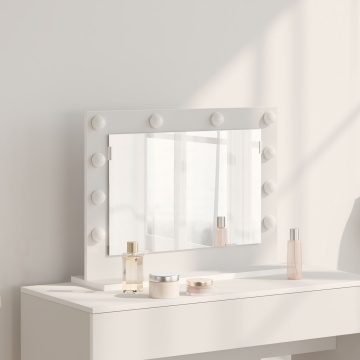Oglinda de toaletă cu lumini LED albă 60x45x18 cm - Img 1